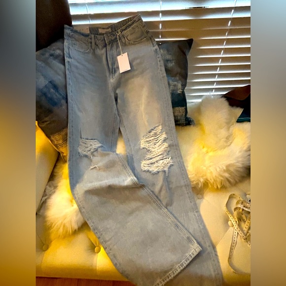 VERVET BY FLYING MONKEY Denim - Vervet 90’s style distressed flare jeans